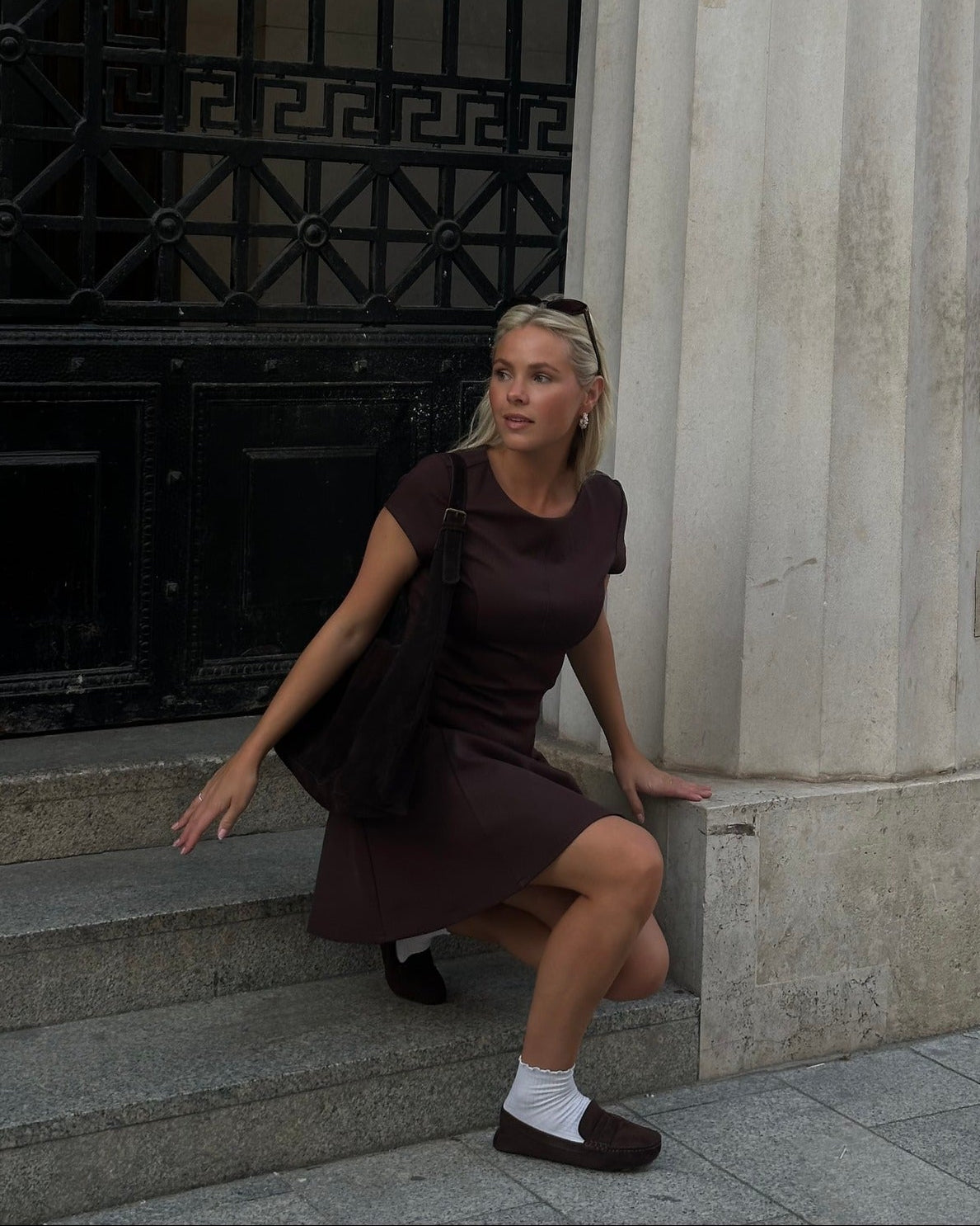 VMJAZLYN Short Dress - Chocolate Torte